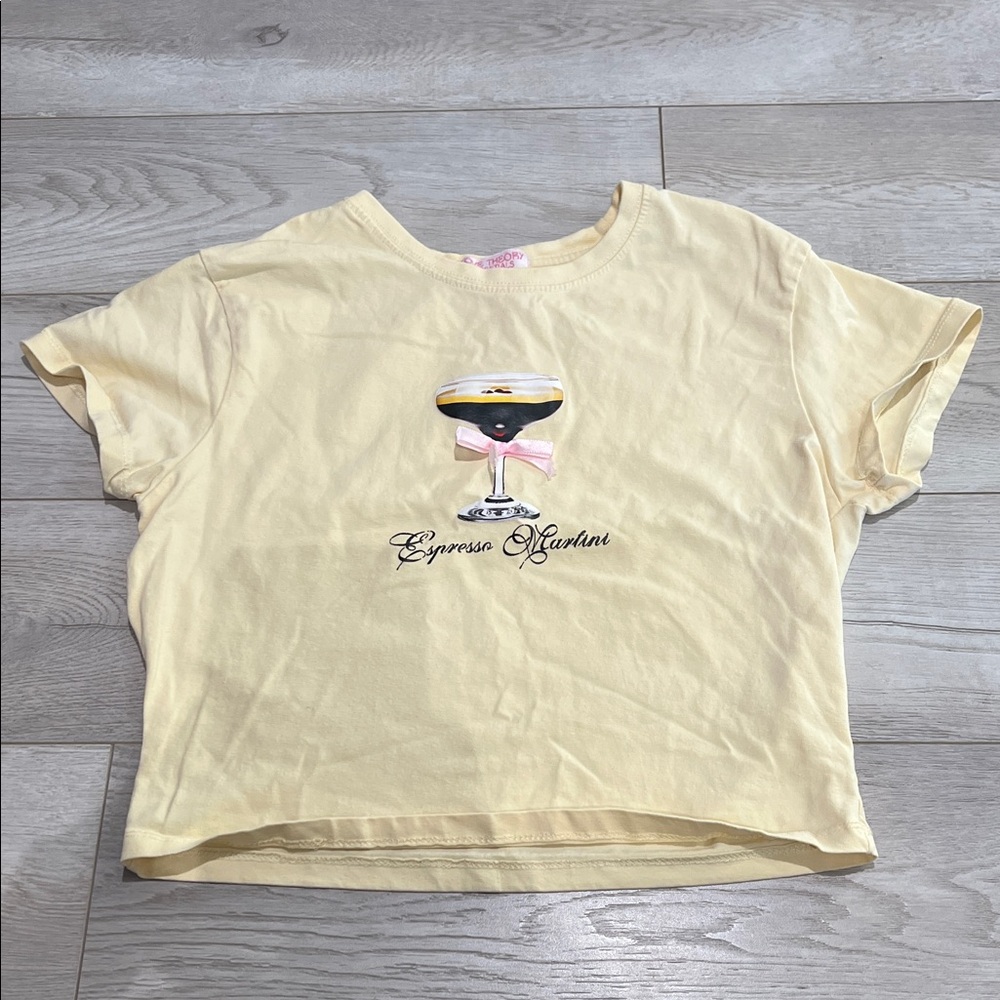 Theory Cream Tee! Super cute and fun shirt